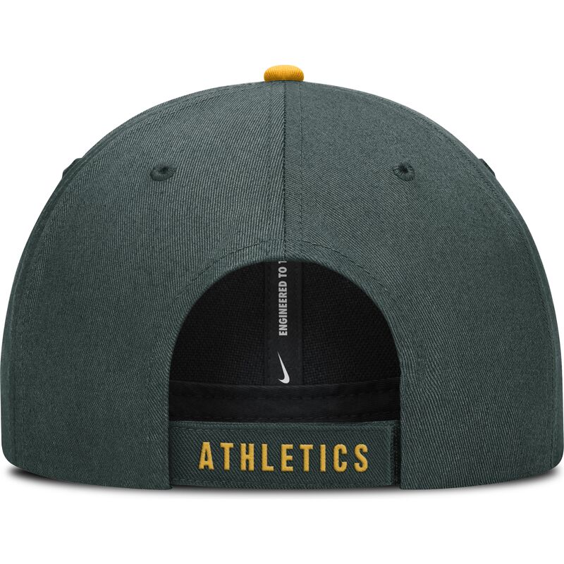 grune-gebogene-verstellbare-kappe-fur-kinder-dri-fit-club-structured-von-oakland-athletics-mlb-von-nike