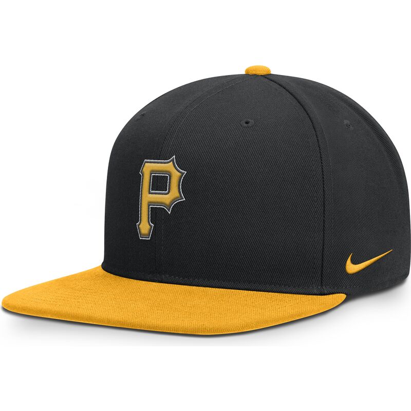 schwarze-und-gelbe-flache-snapback-kappe-dri-fit-pro-structured-square-bill-der-pittsburgh-pirates-mlb-von-nike schwarze-und-gelbe-flache-snapback-kappe-dri-fit-pro-structured-square-bill-der-pittsburgh-pirates-mlb-von-nike