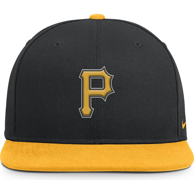 schwarze-und-gelbe-flache-snapback-kappe-dri-fit-pro-structured-square-bill-der-pittsburgh-pirates-mlb-von-nike schwarze-und-gelbe-flache-snapback-kappe-dri-fit-pro-structured-square-bill-der-pittsburgh-pirates-mlb-von-nike