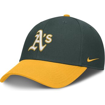 Grüne verstellbare gebogene Kappe Dri-Fit Club Structured der Oakland Athletics MLB von Nike