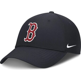 Marineblaue verstellbare gebogene Kappe Club Structured UV Poly Ripstop der Boston Red Sox MLB von Nike