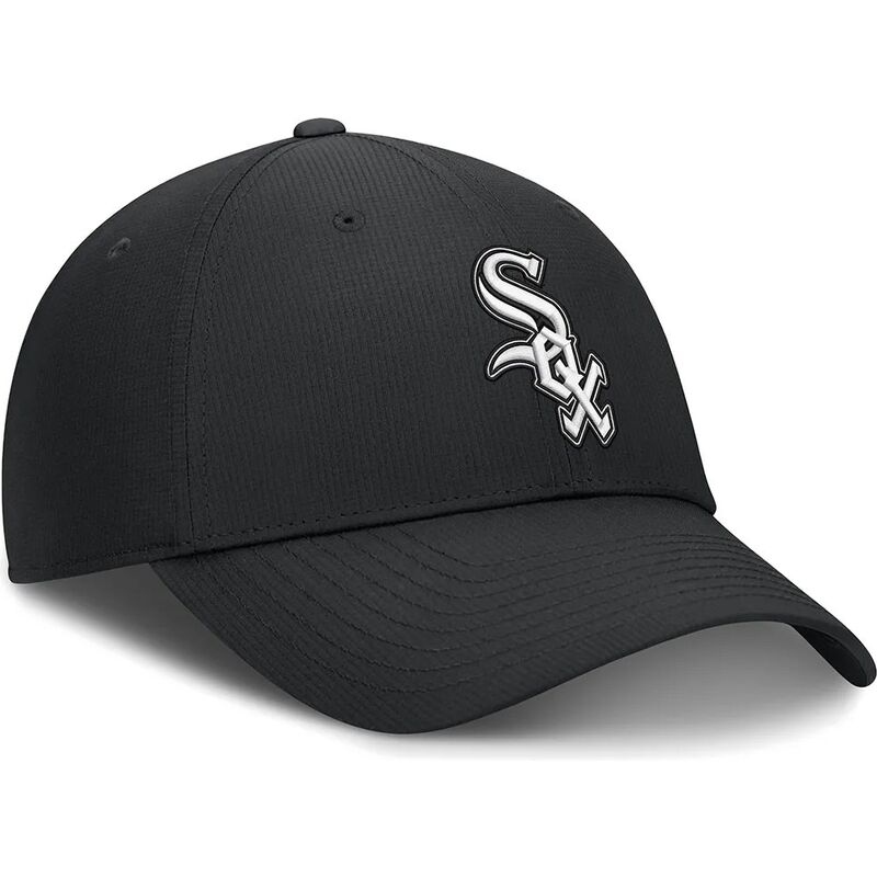 gorra-curva-negra-ajustable-club-structured-uv-poly-ripstop-de-chicago-white-sox-mlb-de-nike