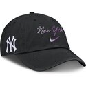 schwarze-verstellbare-gebogene-kappe-mothers-day-club-unstructured-organic-cotton-der-new-york-yankees-mlb-von-nike