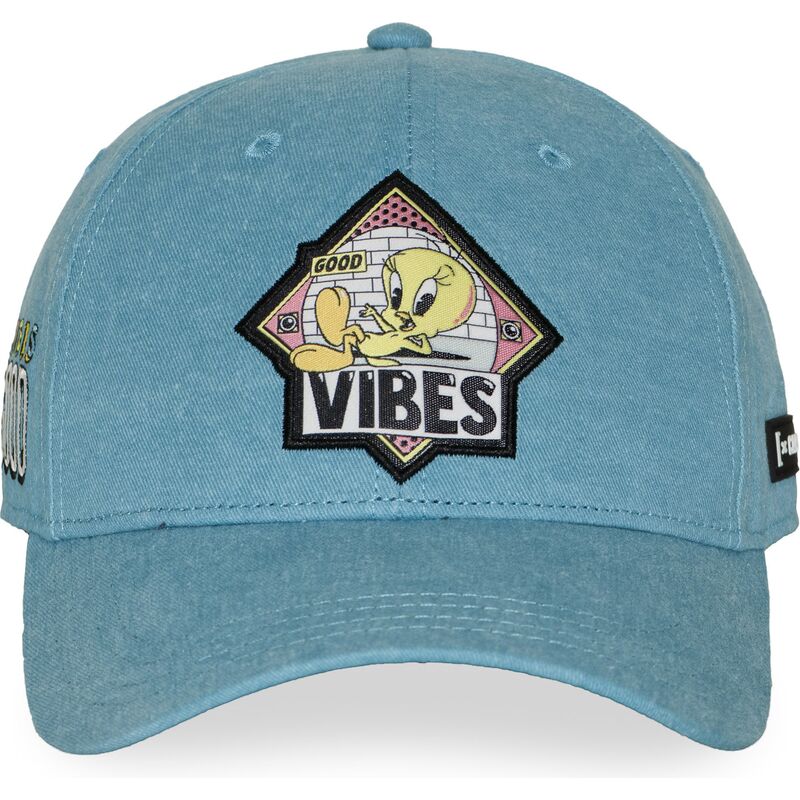 blaue-gebogene-snapback-kappe-tweety-loo13-pcblifb-looney-tunes-von-capslab