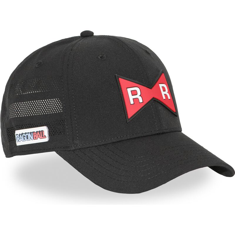 schwarze-verstellbare-trucker-cap-red-ribbon-army-db7-redb-dragon-ball-von-capslab schwarze-verstellbare-trucker-cap-red-ribbon-army-db7-redb-dragon-ball-von-capslab