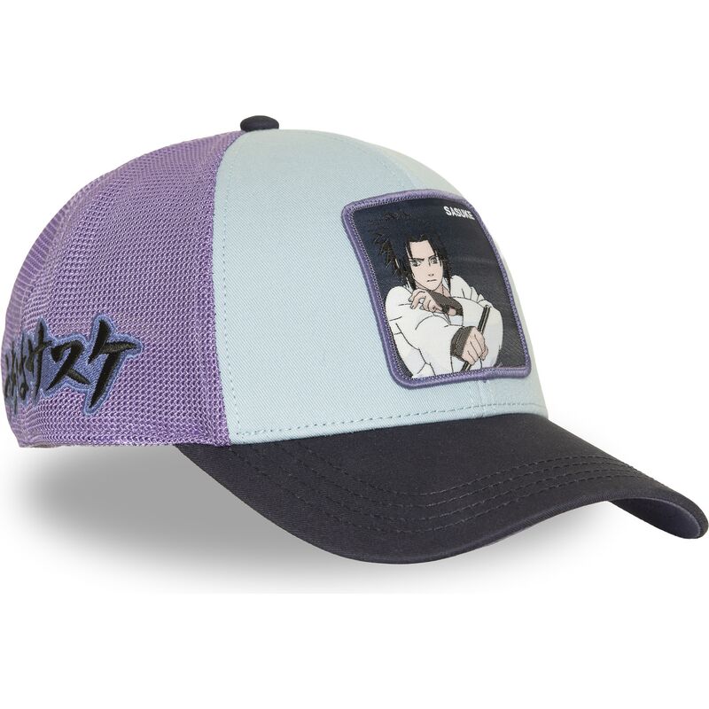 trucker-cap-blau-und-violett-mehrfarbig-sasuke-uchiha-ns6-sasb-naruto-von-capslab