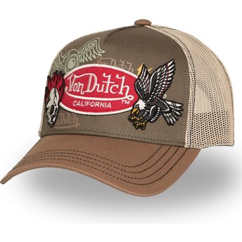 Mützen gebogen braun snapback PATCHES12 von Von Dutch
