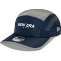 marineblaue-gebogene-5-panel-kappe-verstellbar-runner-colour-block-von-new-era