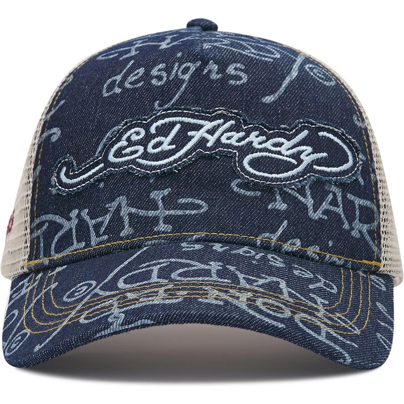 mutzen-gebogen-marineblau-snapback-don-denim-von-ed-hardy mutzen-gebogen-marineblau-snapback-don-denim-von-ed-hardy
