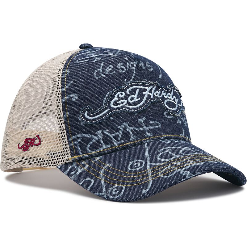 mutzen-gebogen-marineblau-snapback-don-denim-von-ed-hardy mutzen-gebogen-marineblau-snapback-don-denim-von-ed-hardy
