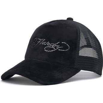 Mützen gebogen schwarz snapback Core Silver Diamante Velour von Ed Hardy