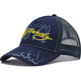 Mützen gebogen marineblau snapback 1971 von Ed Hardy