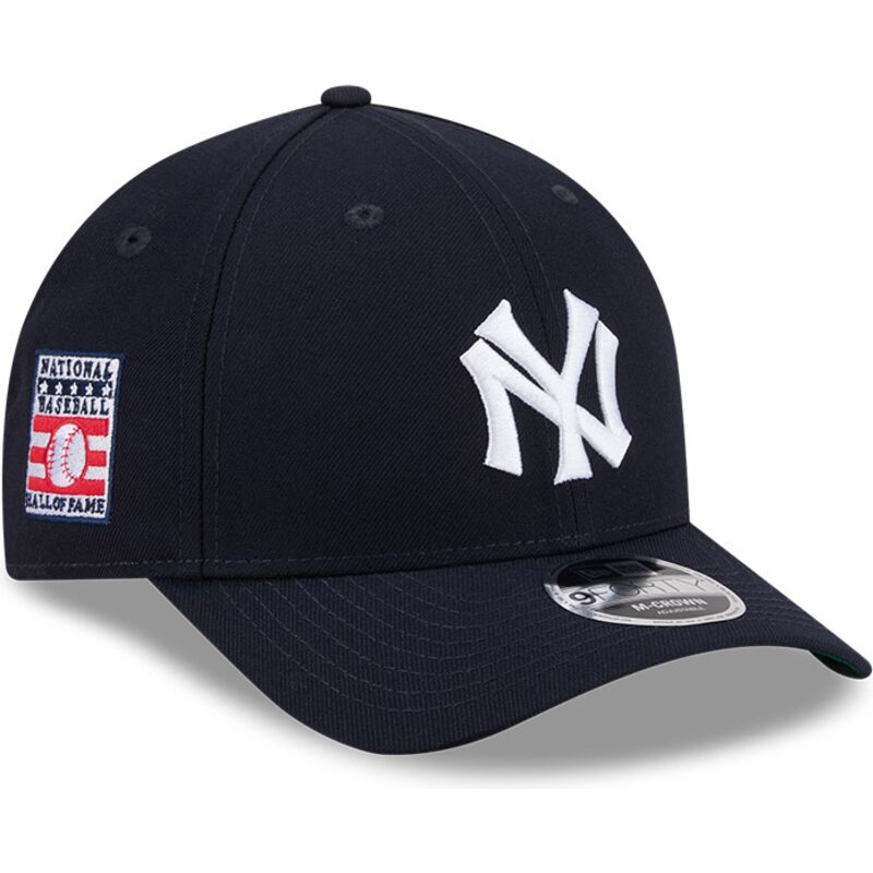 mutzen-gebogen-marineblau-snapback-9forty-m-crown-hall-of-fame-der-new-york-yankees-mlb-von-new-era