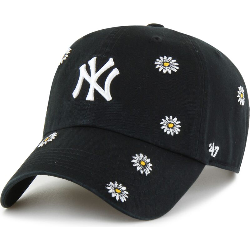 mutzen-gebogen-schwarz-verstellbares-band-fur-kinder-clean-up-scatter-der-new-york-yankees-mlb-von-47-brand