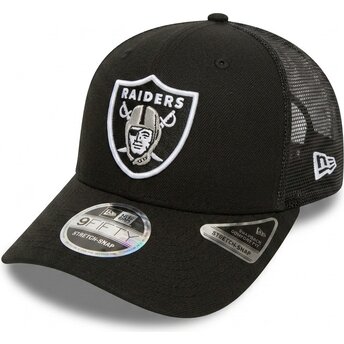 Mützen gebogen schwarz snapback 9SEVENTY Stretch Snap Team der Las Vegas Raiders NFL von New Era