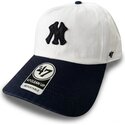 beige-und-marineblaue-verstellbare-gebogene-kappe-clean-up-contemporary-two-tone-der-new-york-yankees-mlb-von-47-brand