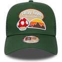 mutzen-gebogen-grun-snapback-fur-kinder-a-frame-outdoor-von-new-era