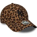 mutzen-gebogen-leopard-verstellbares-band-9forty-leopard-cord-der-new-york-yankees-mlb-von-new-era