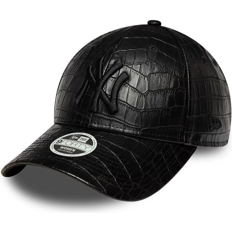 mutzen-gebogen-schwarz-verstellbares-band-9forty-pu-pattern-der-new-york-yankees-mlb-von-new-era