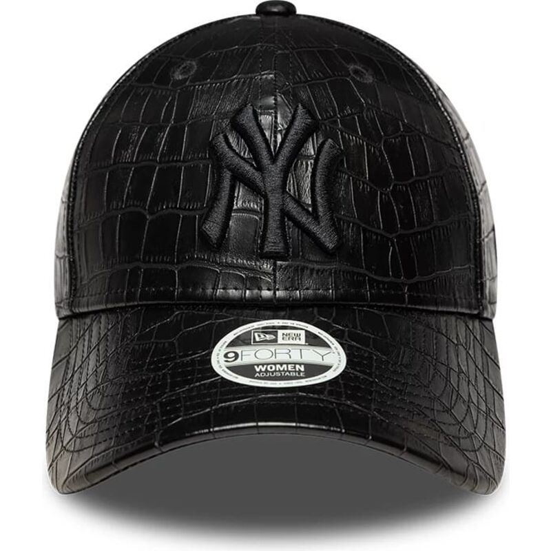 mutzen-gebogen-schwarz-verstellbares-band-9forty-pu-pattern-der-new-york-yankees-mlb-von-new-era