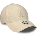 mutzen-gebogen-beige-snapback-9forty-m-crown-winter-borg-der-los-angeles-dodgers-mlb-von-new-era