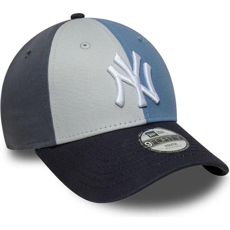 mutzen-gebogen-mehrfarbig-verstellbares-band-fur-kinder-9forty-colourblock-der-new-york-yankees-mlb-von-new-era