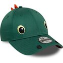 mutzen-gebogen-grun-snapback-fur-kinder-9forty-dino-face-von-new-era