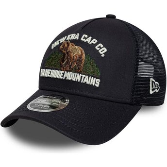 Mützen gebogen marineblau snapback 9FORTY M-Crown A Frame Graphic der Blue Ridge Mountains von New Era