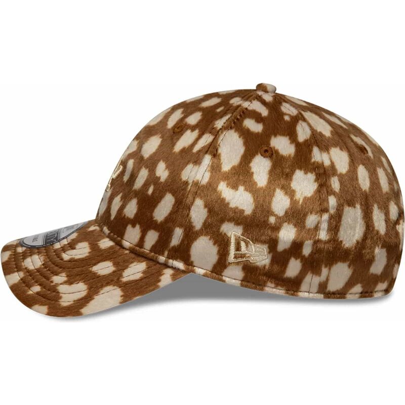mutzen-gebogen-braun-verstellbares-band-9twenty-animal-print-der-los-angeles-dodgers-mlb-von-new-era