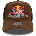 mutzen-gebogen-braun-snapback-a-frame-distressed-cord-der-red-bull-racing-formula-1-von-new-era