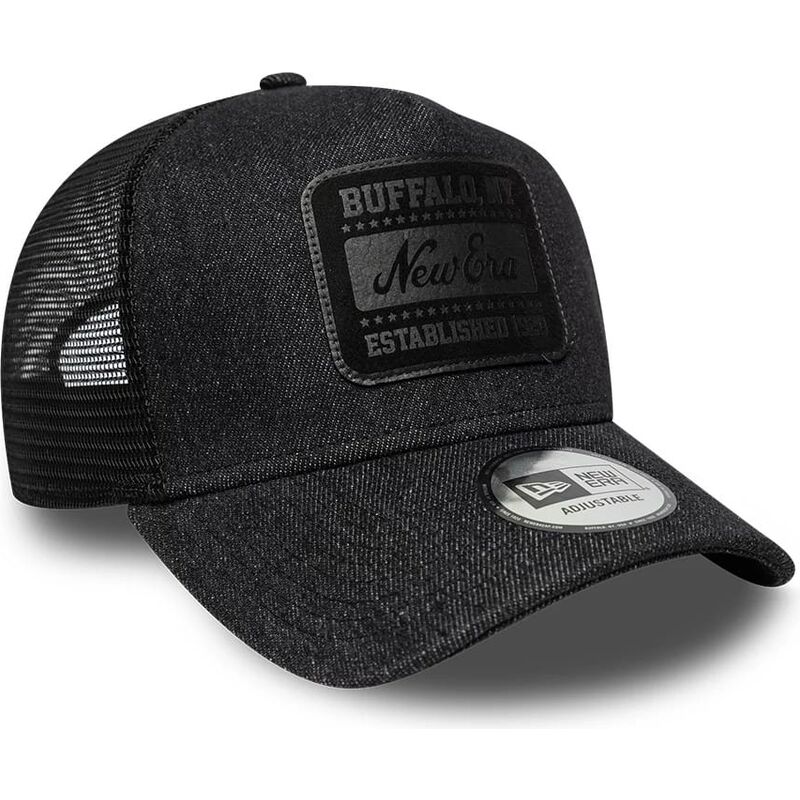 mutzen-gebogen-schwarz-snapback-a-frame-patch-denim-von-new-era