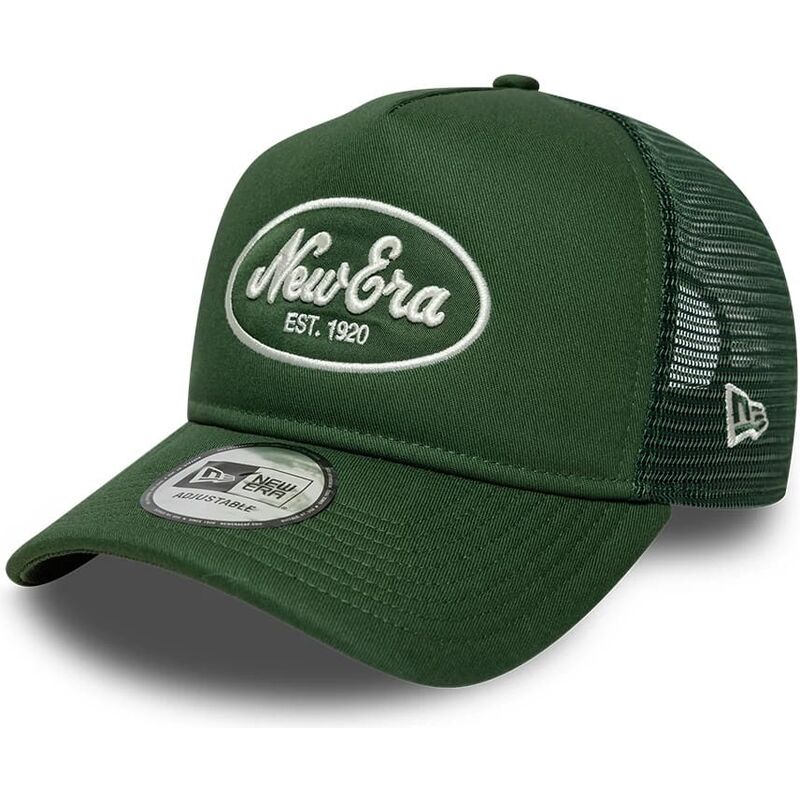 mutzen-gebogen-grun-snapback-a-frame-oval-patch-foam-von-new-era