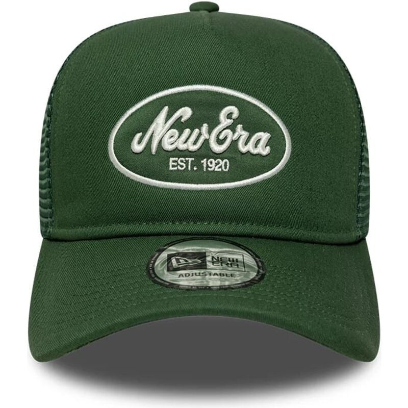 mutzen-gebogen-grun-snapback-a-frame-oval-patch-foam-von-new-era
