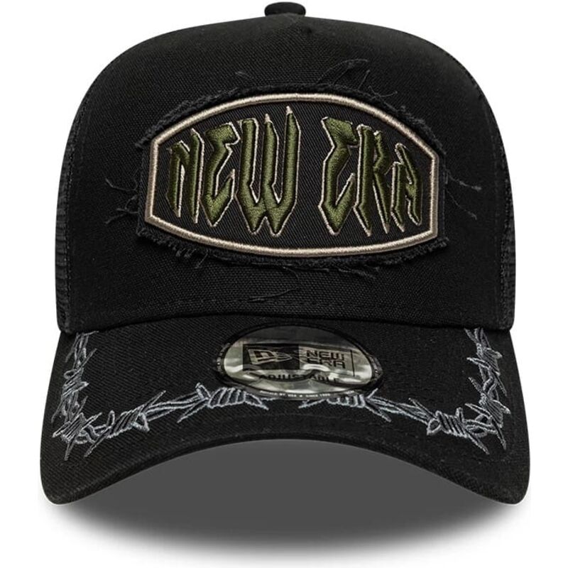 mutzen-gebogen-schwarz-snapback-e-frame-distressed-patch-von-new-era mutzen-gebogen-schwarz-snapback-e-frame-distressed-patch-von-new-era