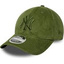 mutzen-gebogen-grun-verstellbares-band-9forty-m-crown-cord-der-new-york-yankees-mlb-von-new-era