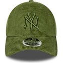 mutzen-gebogen-grun-verstellbares-band-9forty-m-crown-cord-der-new-york-yankees-mlb-von-new-era