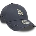 mutzen-gebogen-grau-verstellbares-band-9forty-stitched-der-los-angeles-dodgers-mlb-von-new-era