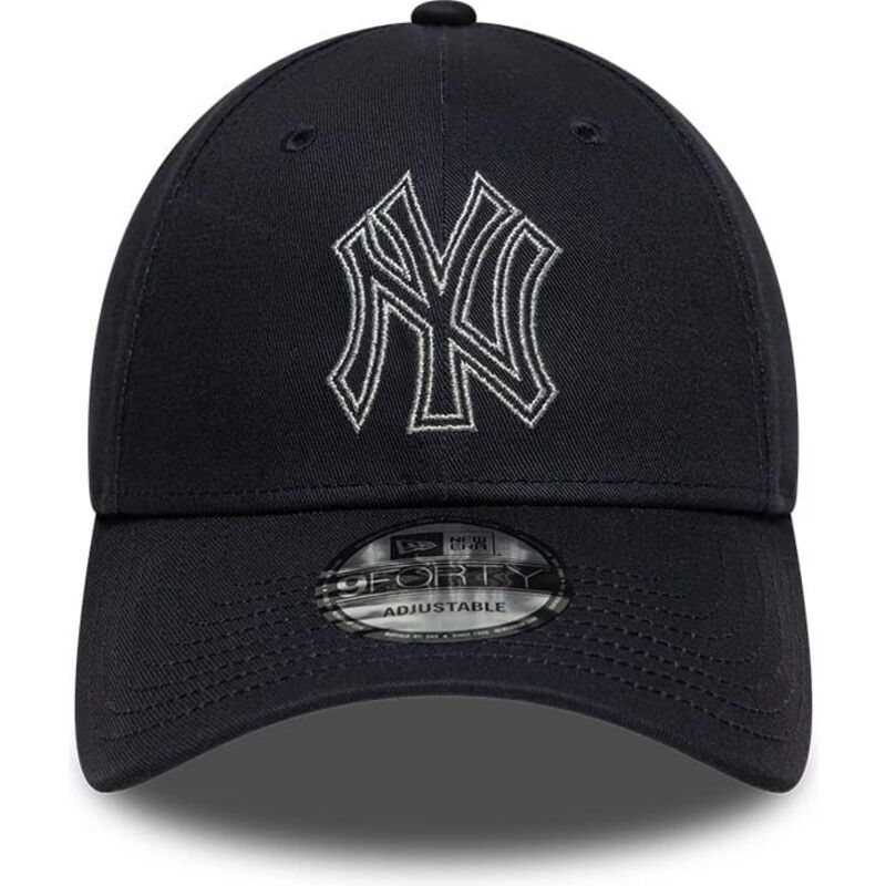 mutzen-gebogen-marineblau-verstellbares-band-9forty-metallic-outline-der-new-york-yankees-mlb-von-new-era