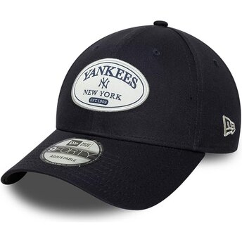 Mützen gebogen marineblau verstellbares band 9FORTY Patch der New York Yankees MLB von New Era