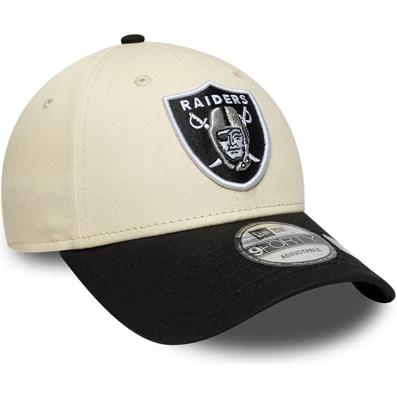 mutzen-gebogen-beige-verstellbares-band-9forty-colour-block-der-las-vegas-raiders-nfl-von-new-era