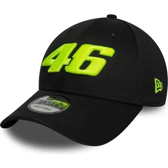 Mützen gebogen schwarz verstellbares band 9FORTY Wordmark der Valentino Rossi VR46 MotoGP von New Era