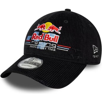 Mützen gebogen schwarz verstellbares band 9FORTY Distressed Cord der Red Bull Racing Formula 1 von New Era