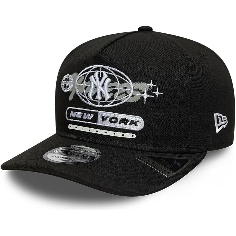 mutzen-gebogen-schwarz-snapback-19twenty-graphic-der-new-york-yankees-mlb-von-new-era