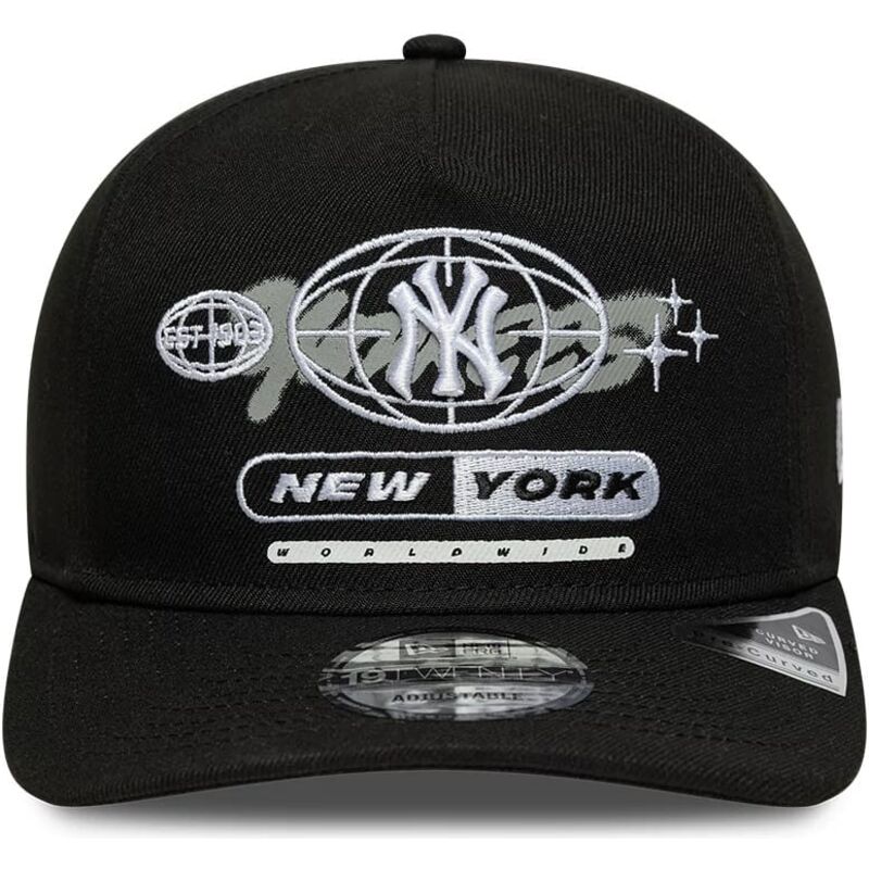 mutzen-gebogen-schwarz-snapback-19twenty-graphic-der-new-york-yankees-mlb-von-new-era
