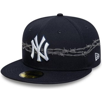 Mützen flach marineblau angepasst 59FIFTY Icon der New York Yankees MLB von New Era