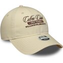 mutzen-gebogen-beige-verstellbares-band-9twenty-coffee-club-von-new-era