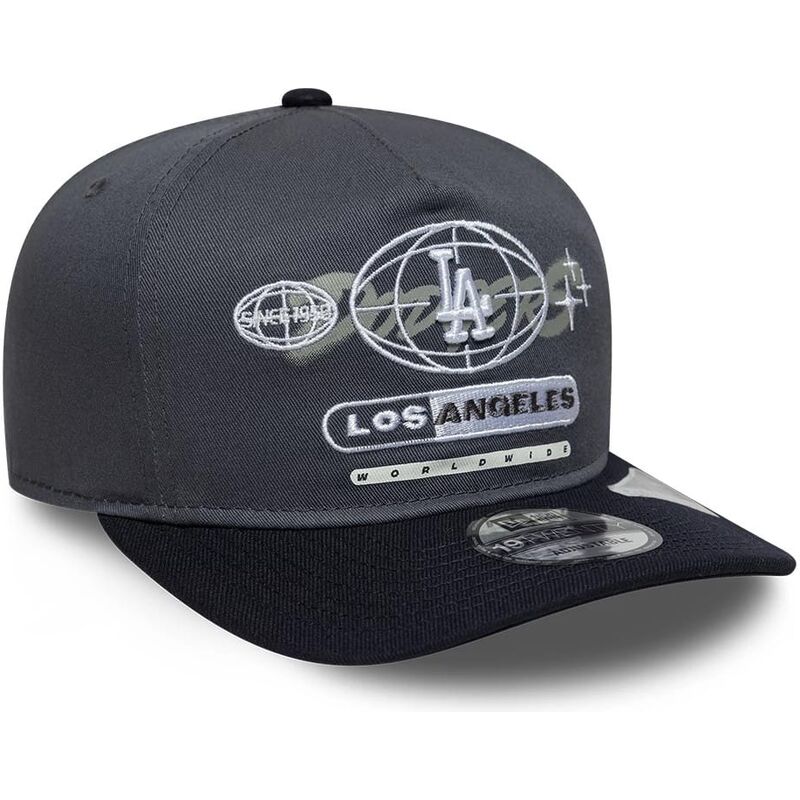 mutzen-gebogen-grau-snapback-19twenty-graphic-der-los-angeles-dodgers-mlb-von-new-era