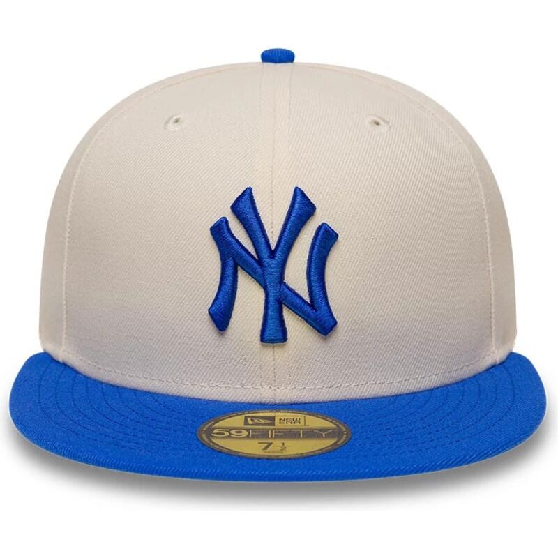 mutzen-flach-beige-angepasst-59fifty-league-essential-der-new-york-yankees-mlb-von-new-era