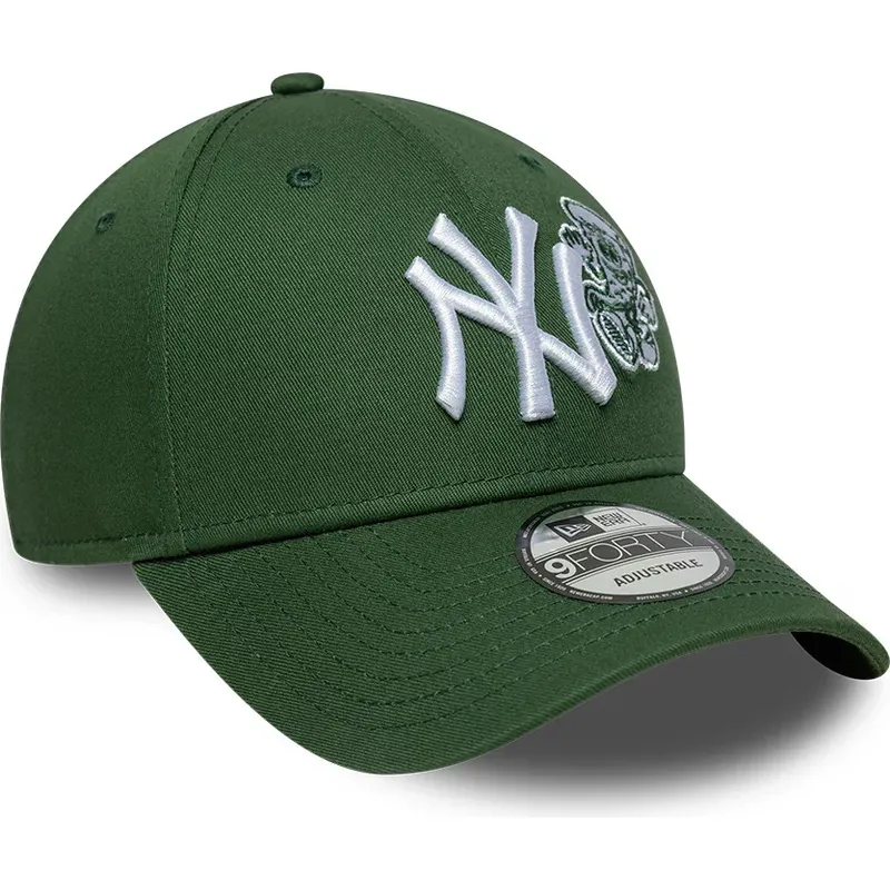 mutzen-gebogen-grun-verstellbares-band-9forty-food-icon-der-new-york-yankees-mlb-von-new-era