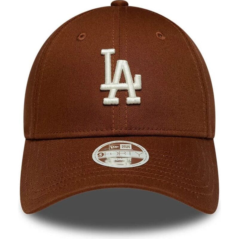 mutzen-gebogen-braun-verstellbares-band-9forty-league-essential-midi-der-los-angeles-dodgers-mlb-von-new-era